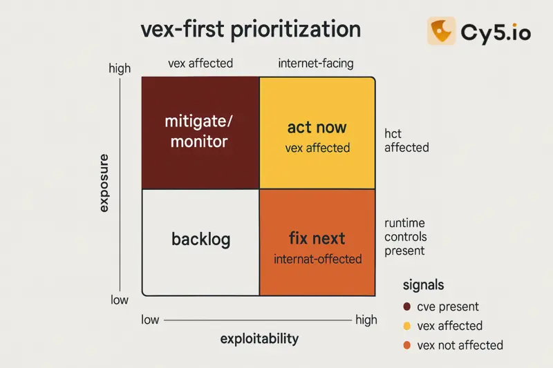 how sbom improves cloud vulnerability management and vex for prioritization in Cy5's ion cloud security platform