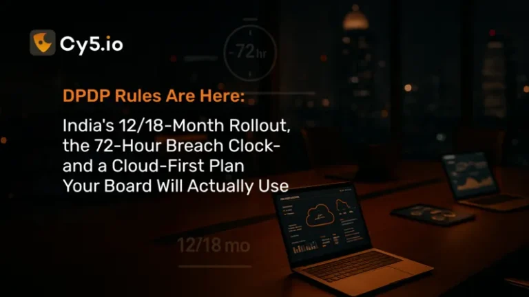 DPDP Rules Are Here: India’s 12/18‑Month Rollout, the 72‑Hour Breach Clock – and a Cloud‑First Plan Your Board Will Actually Use