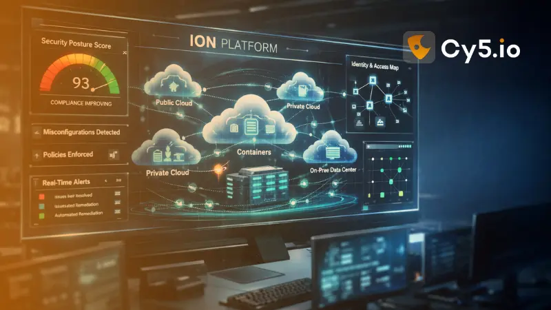 Implementing cloud security posture monitoring (CSPM) using ion Cloud security platform